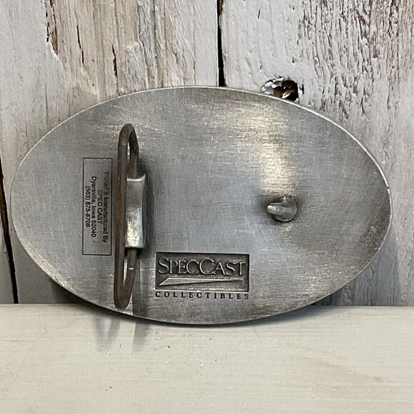 SpecCast Cowgirl Belt Buckle Womens Pewter Oval Western Textured Ladies Rodeo - Picture 4 of 6